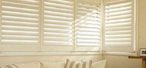 Four cream shutters